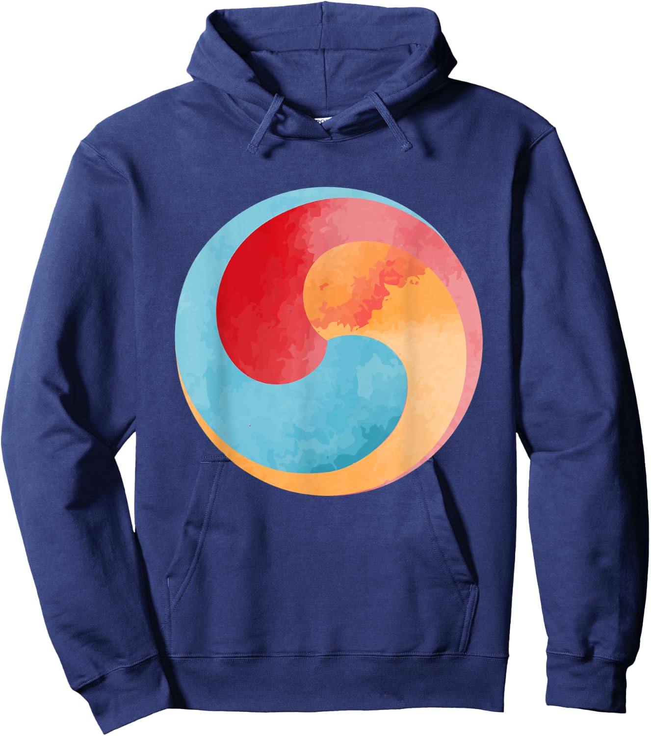 Zen Gankyil Symbol Wheel of Joy Bon Tibeten Buddhist Hoodie - Hoodie | Navy