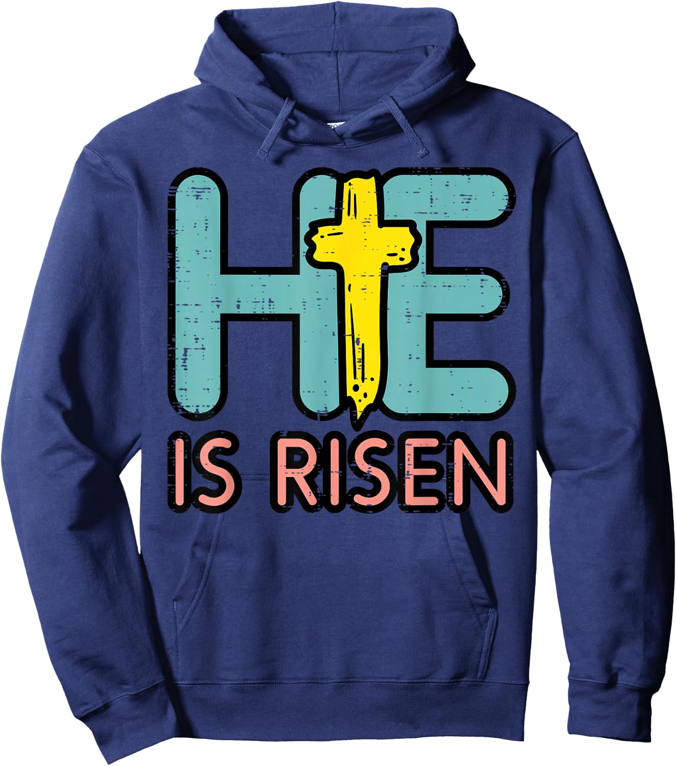 Easter HE is Risen Jesus Resurrection Christian Youth Kids Small Hoodie - Hoodie | Navy