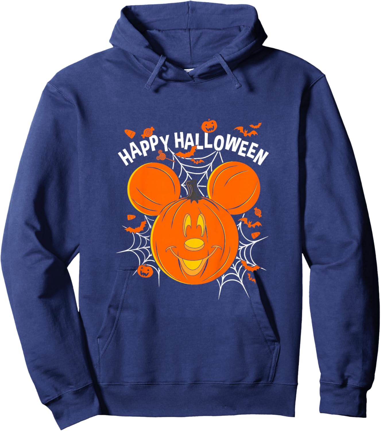 Kids Disney Mickey and Friends Halloween Mickey Pumpkin Youth Hoodie - Hoodie | Navy