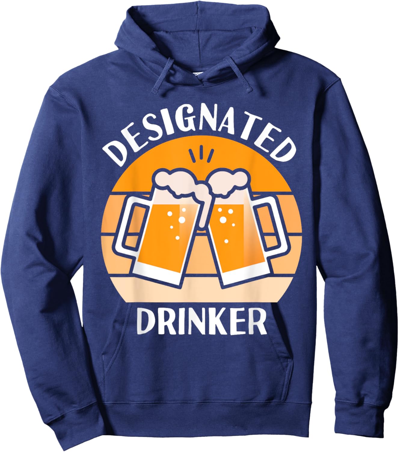 Designated Drinker Funny Beer Lover Hoodie - Hoodie | Navy