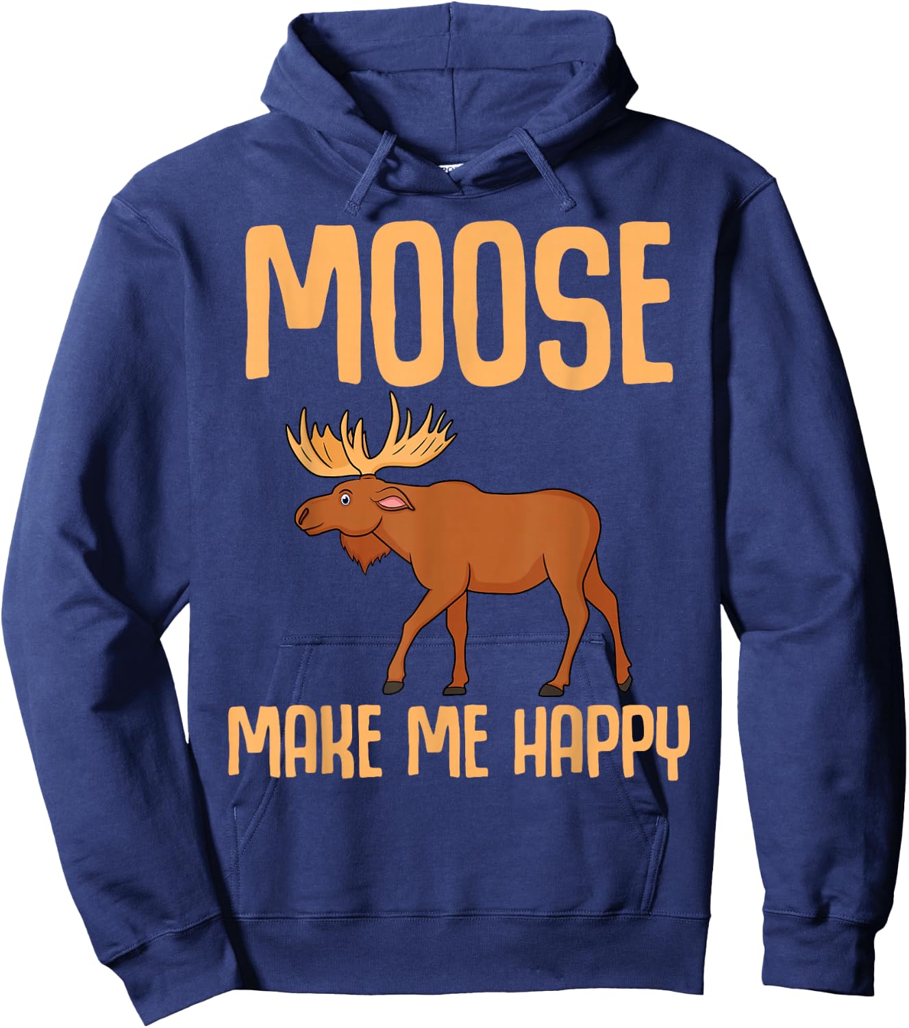 Funny Moose For Kids Boys Girls Antler Fallow Deer Animal Hoodie - Hoodie | Navy