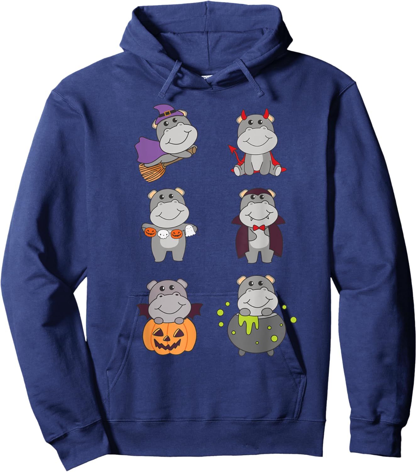 Hippo Halloween Costume Hippo Halloween Hoodie - Hoodie | Navy
