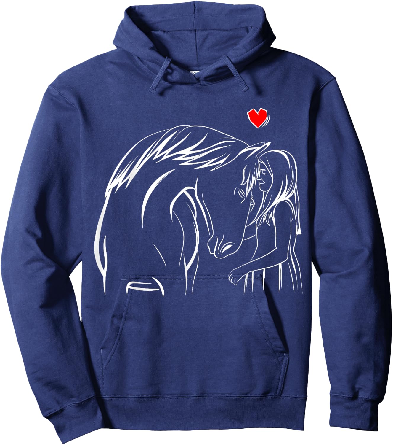 Horse Lover Girl Horseback Riding Women Hoodie - Hoodie | Navy