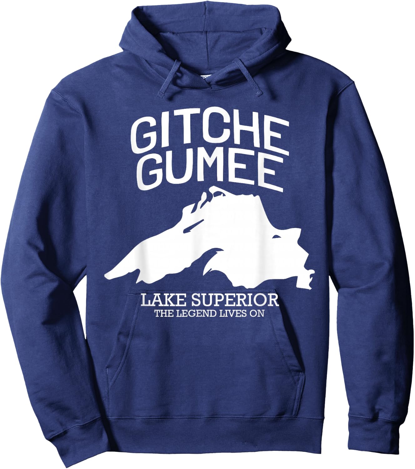 Superior, Great Lake, Gitche Gumee Apparel Lakes Gifts Hoodie - Hoodie | Navy