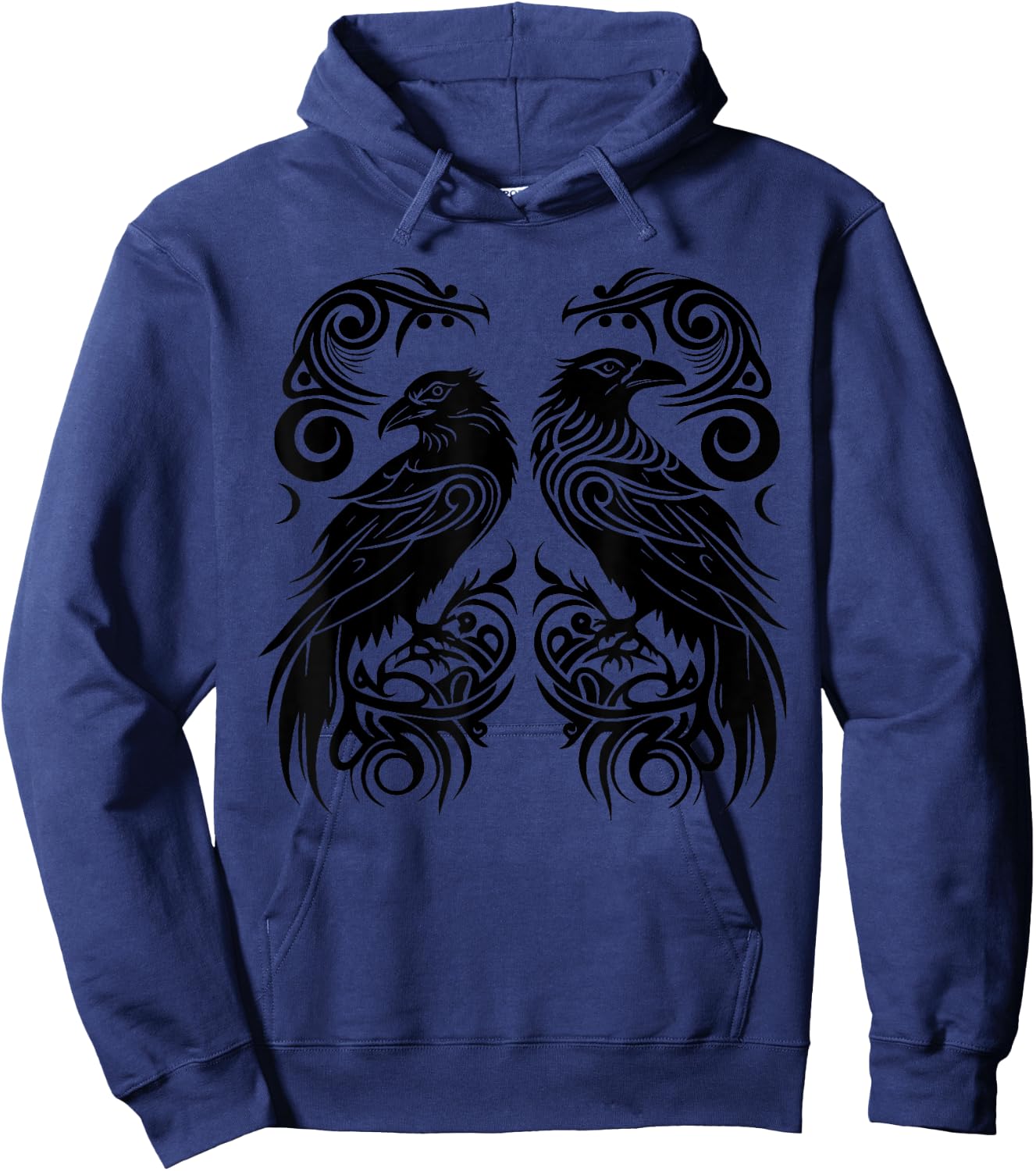 Odins Raven Norse Mythology Viking Birds Celtic Knots Asgard Hoodie - Hoodie | Navy