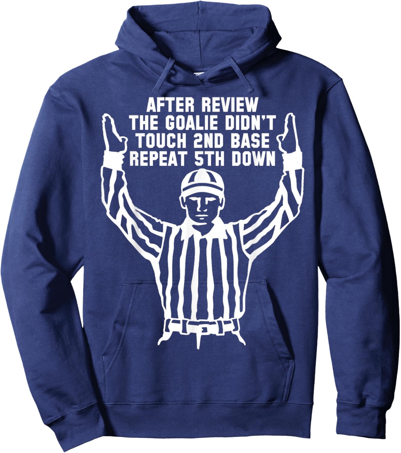 Football Referee Funny Sports Fan T Shirts Men Women Kids Hoodie - Hoodie | Navy