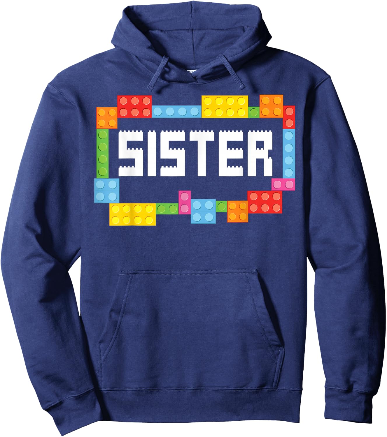 Master builder Sister Bricks Blocks Building Family Set Hoodie - Hoodie | Navy