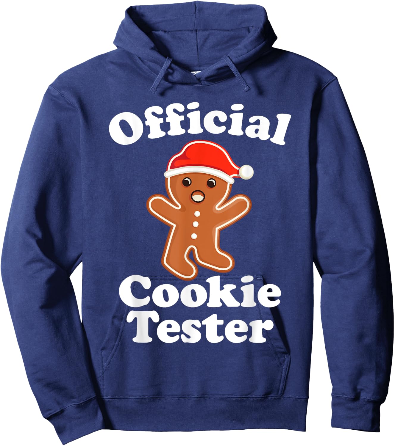 Funny Gingerbread Man Official Cookie Tester Christmas Hoodie - Hoodie | Navy