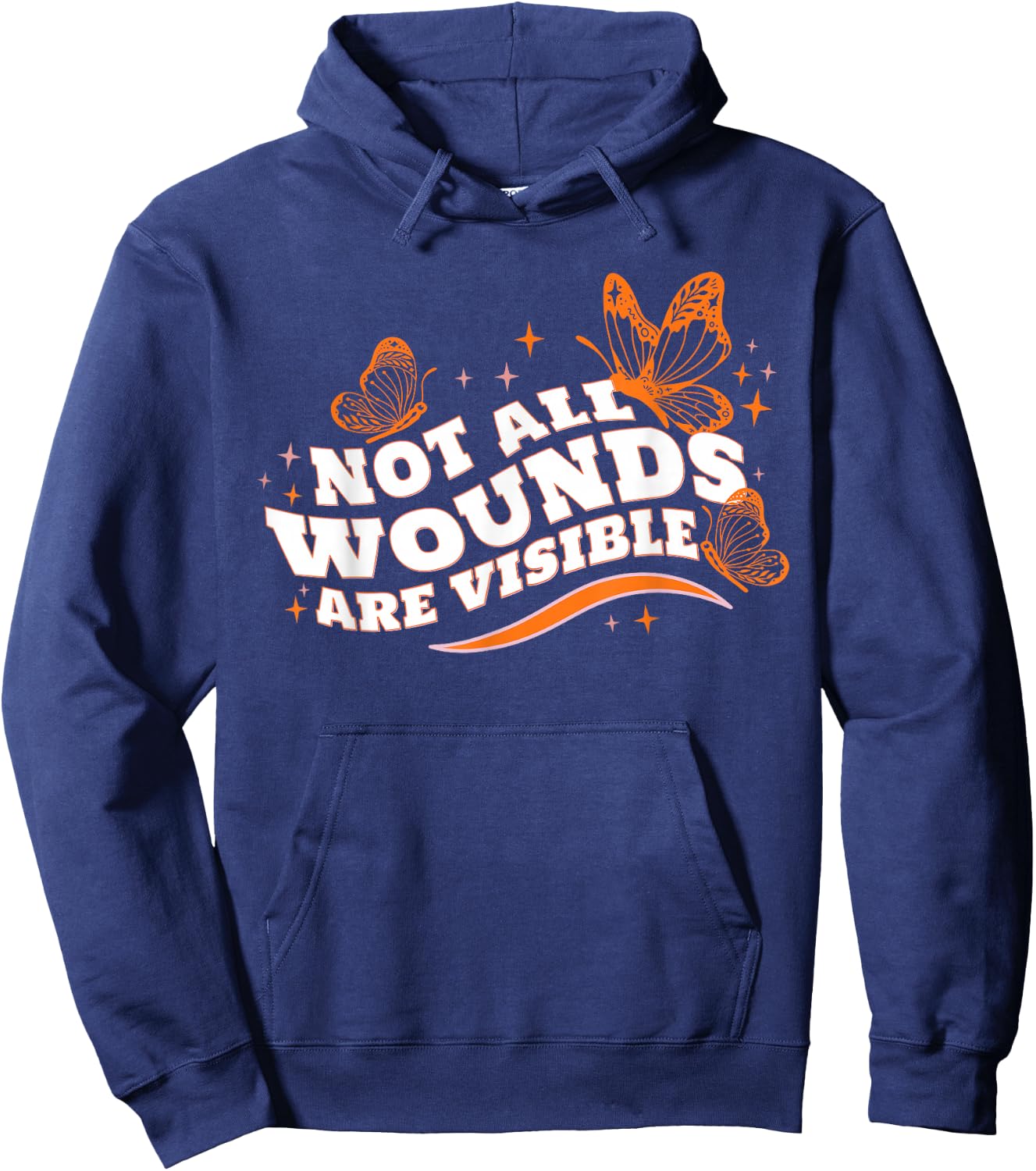 Multiple Sclerosis MS Awareness Not All Wounds Are Visible Hoodie - Hoodie | Navy