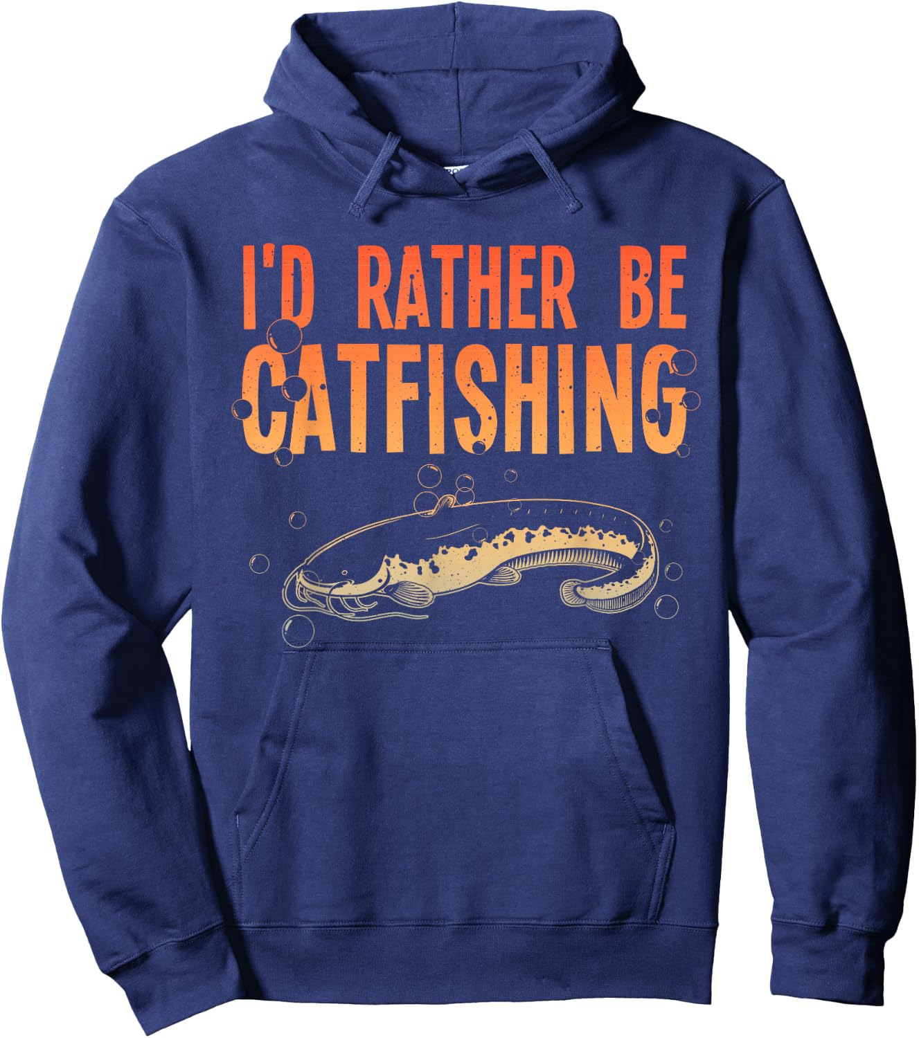 Funny Catfish Design For Catfishing Men Women Catfish Hunter Hoodie - Hoodie | Navy