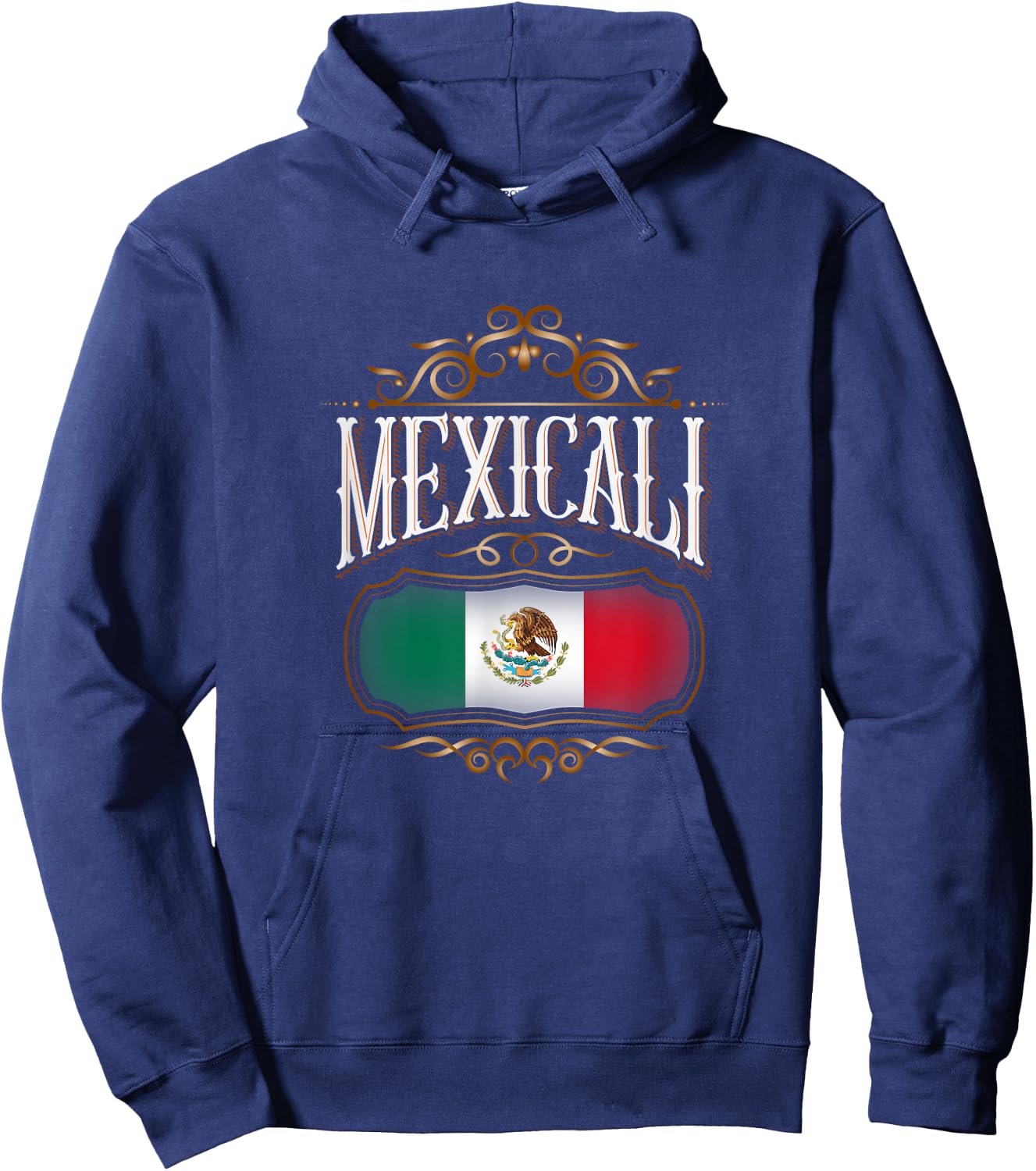 MEXICALI Baja California con bandera de México Hoodie - Hoodie | Navy