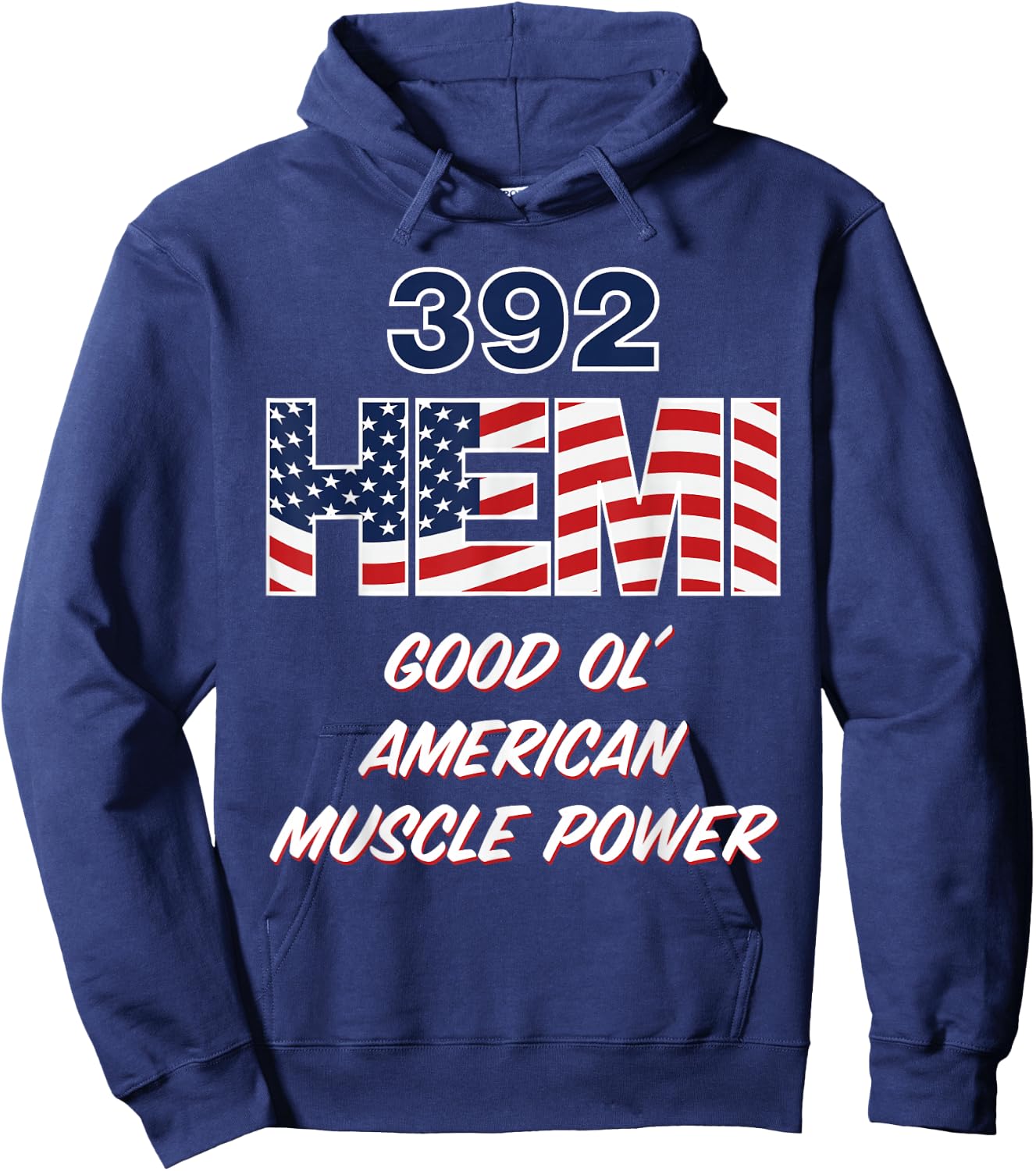 392 HEMI with USA flag design. Patriotic car design Hoodie - Hoodie | Navy