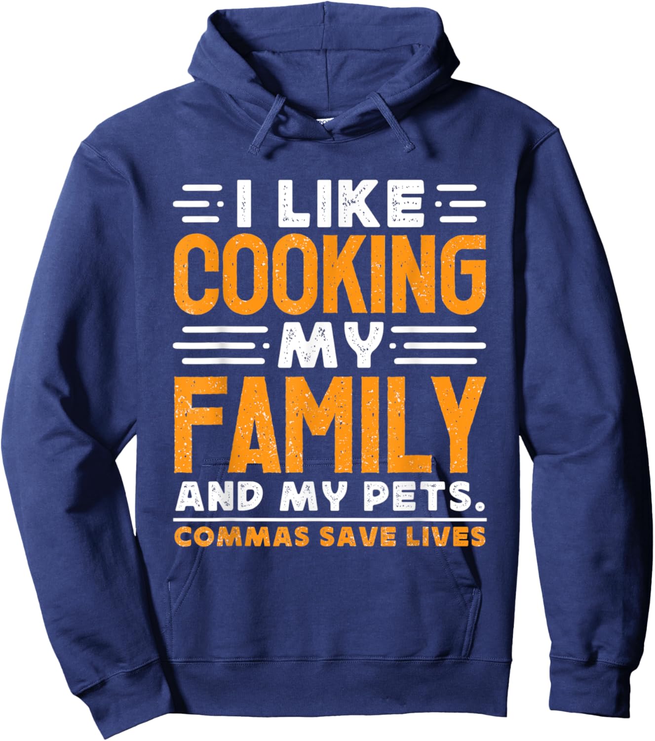 Grammar Police Grammar Teacher - Commas Save Lives Men Women Hoodie - Hoodie | Navy