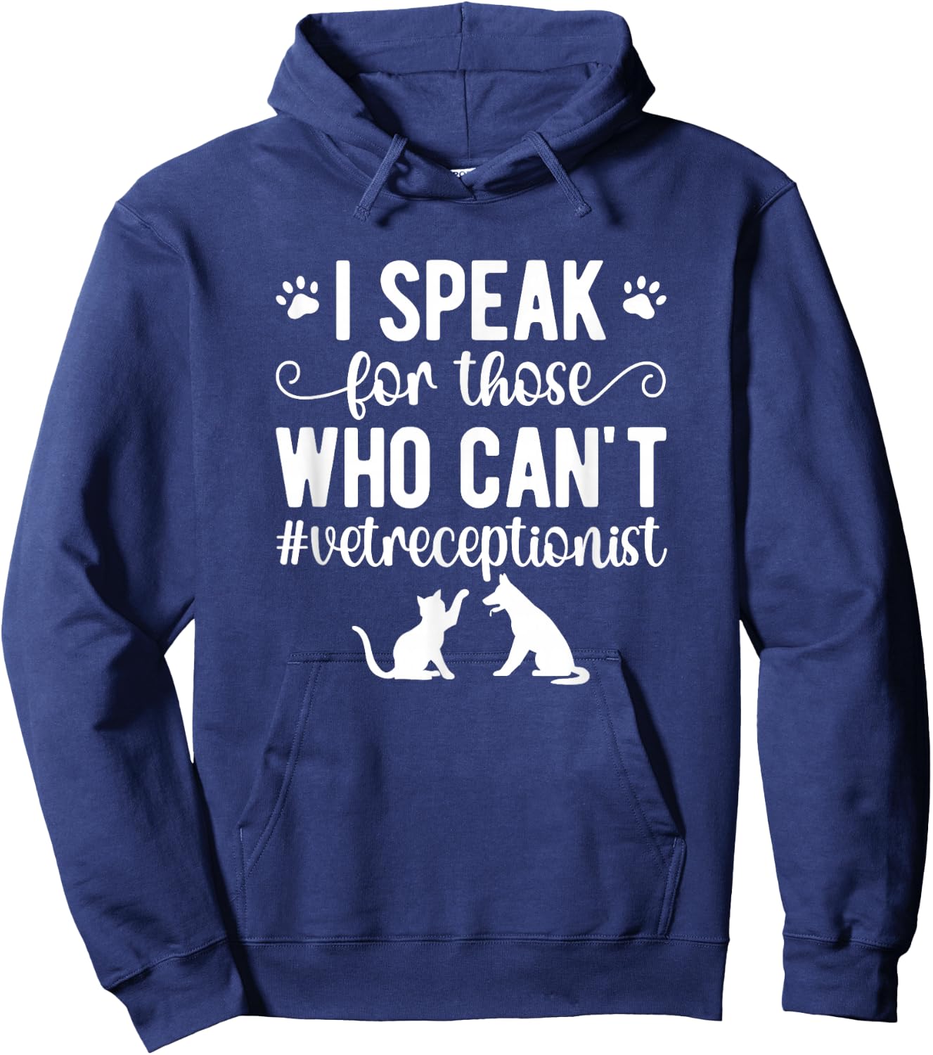 Vet Receptionist Appreciation Veterinary Receptionist Hoodie - Hoodie | Navy