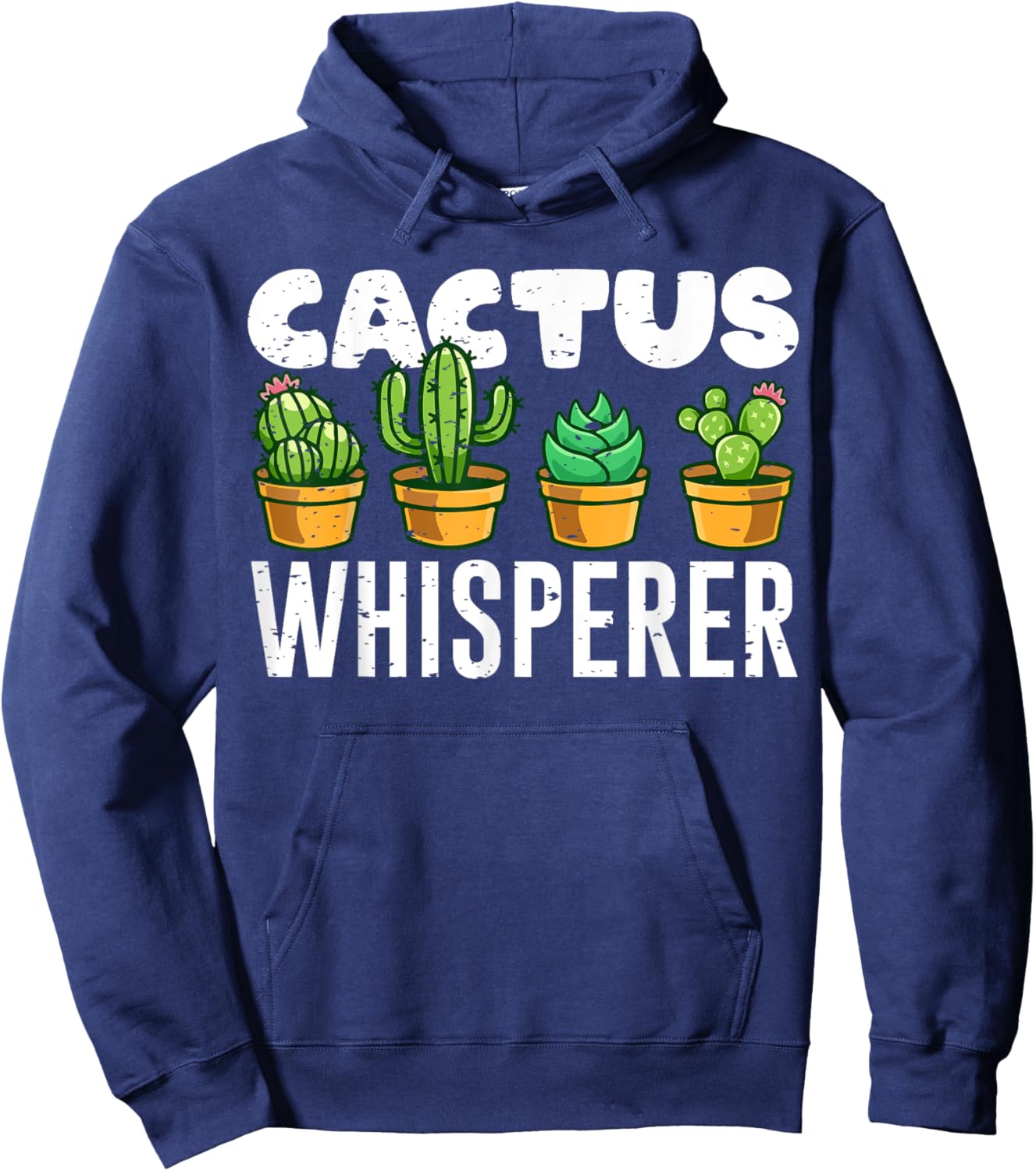 Cute Cactus Whisperer Funny Botany Succulents Lovers Outfit Hoodie - Hoodie | Navy