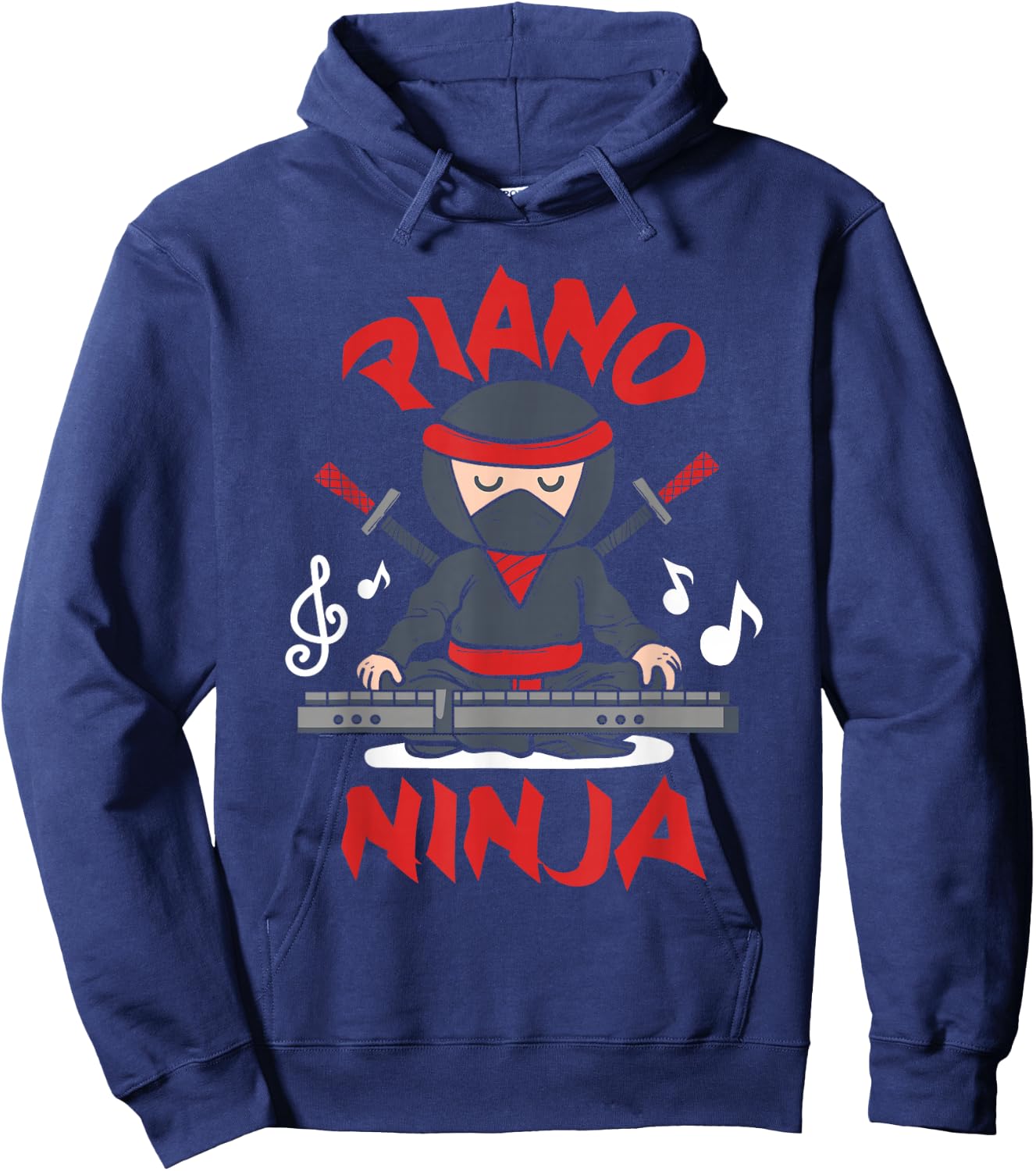 Piano Ninja - Keyboard Player Keyboardist Keyboarder Pianist Hoodie - Hoodie | Navy