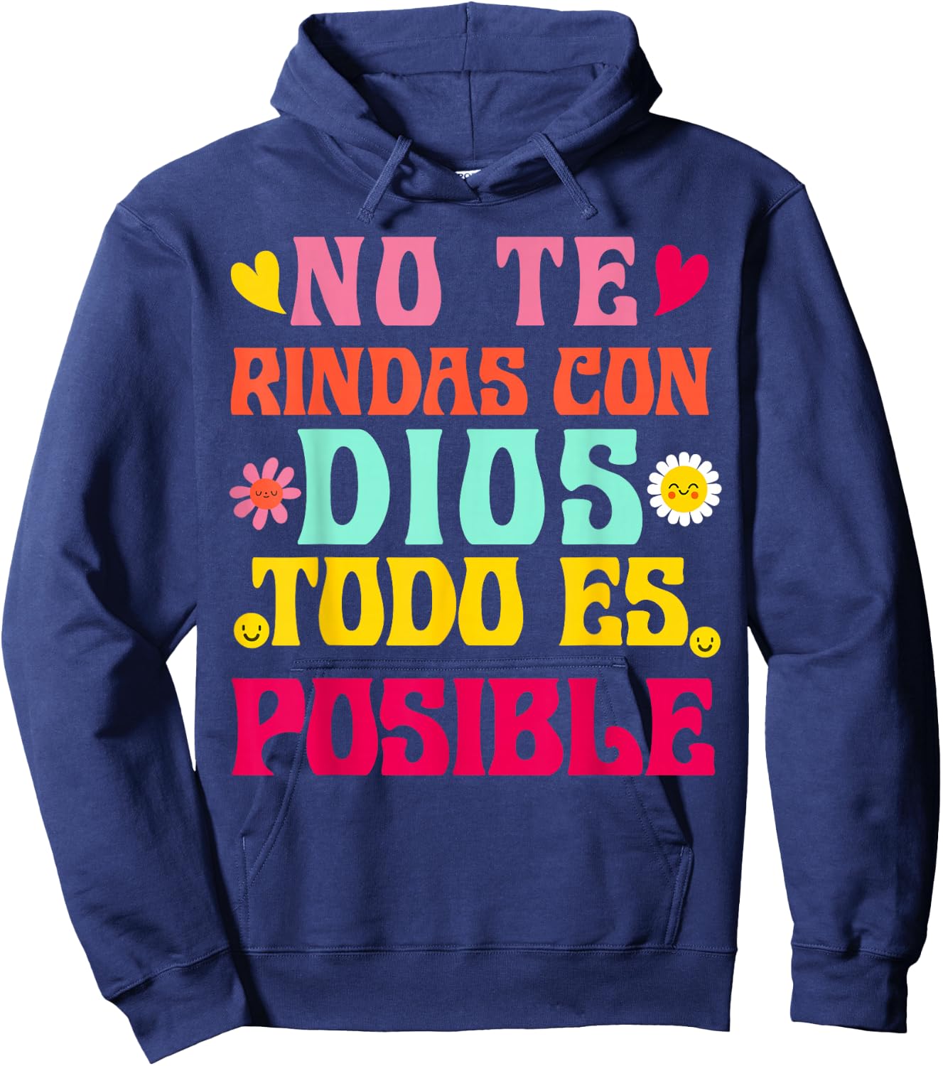 Camiseta Cristiana Para Mujer En Espanol Spanish Cristiano Hoodie - Hoodie | Navy