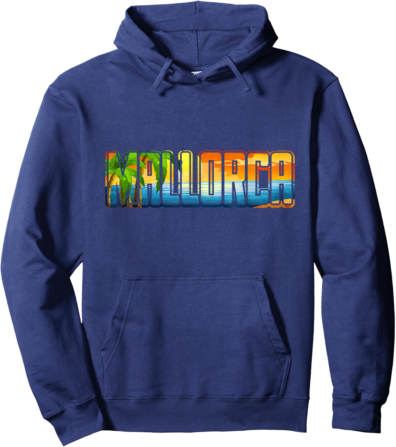 Mallorca Sunset Silhouette Hoodie - Hoodie | Navy