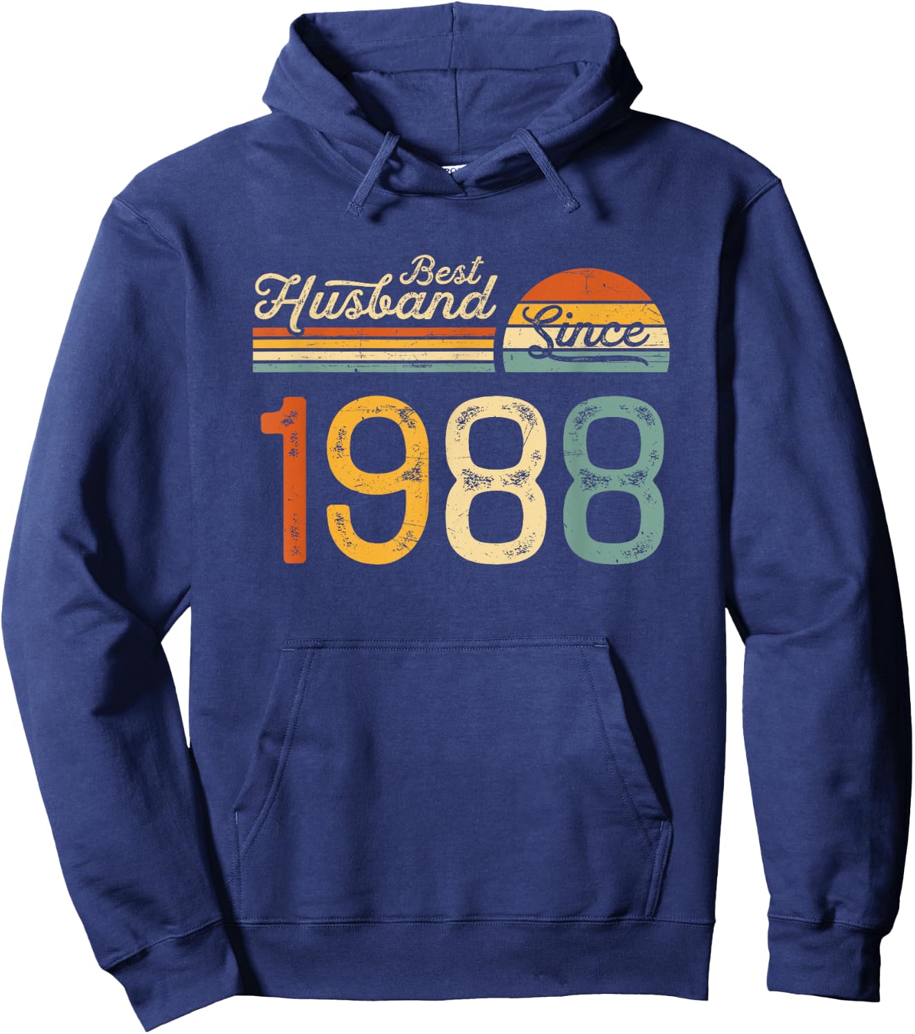 37th wedding anniversary 37 years - Best Husband Since 1988 Hoodie - Hoodie | Navy