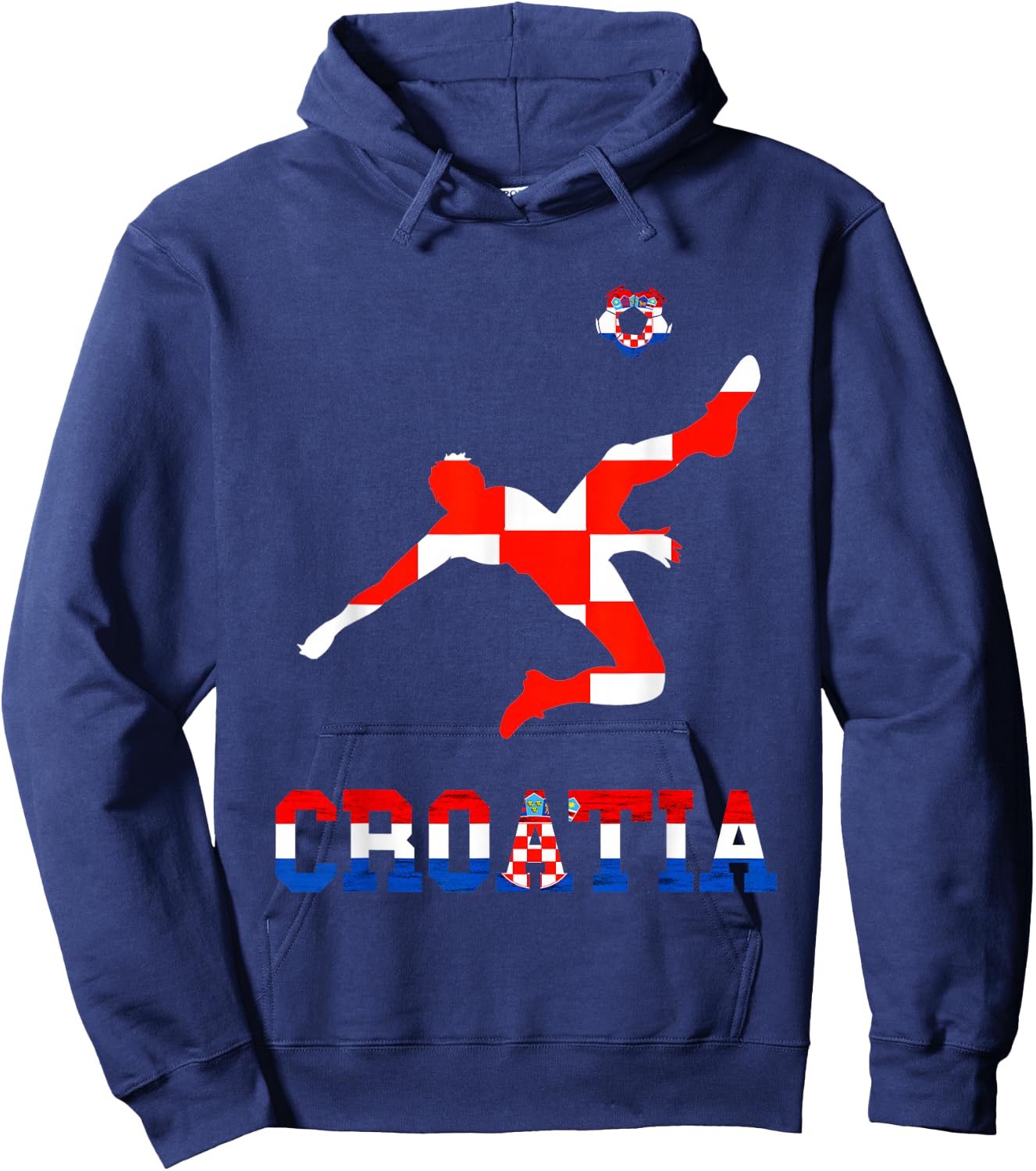 Croatia Croatian Soccer Player Croatian Roots Croatian Flag Hoodie - Hoodie | Navy