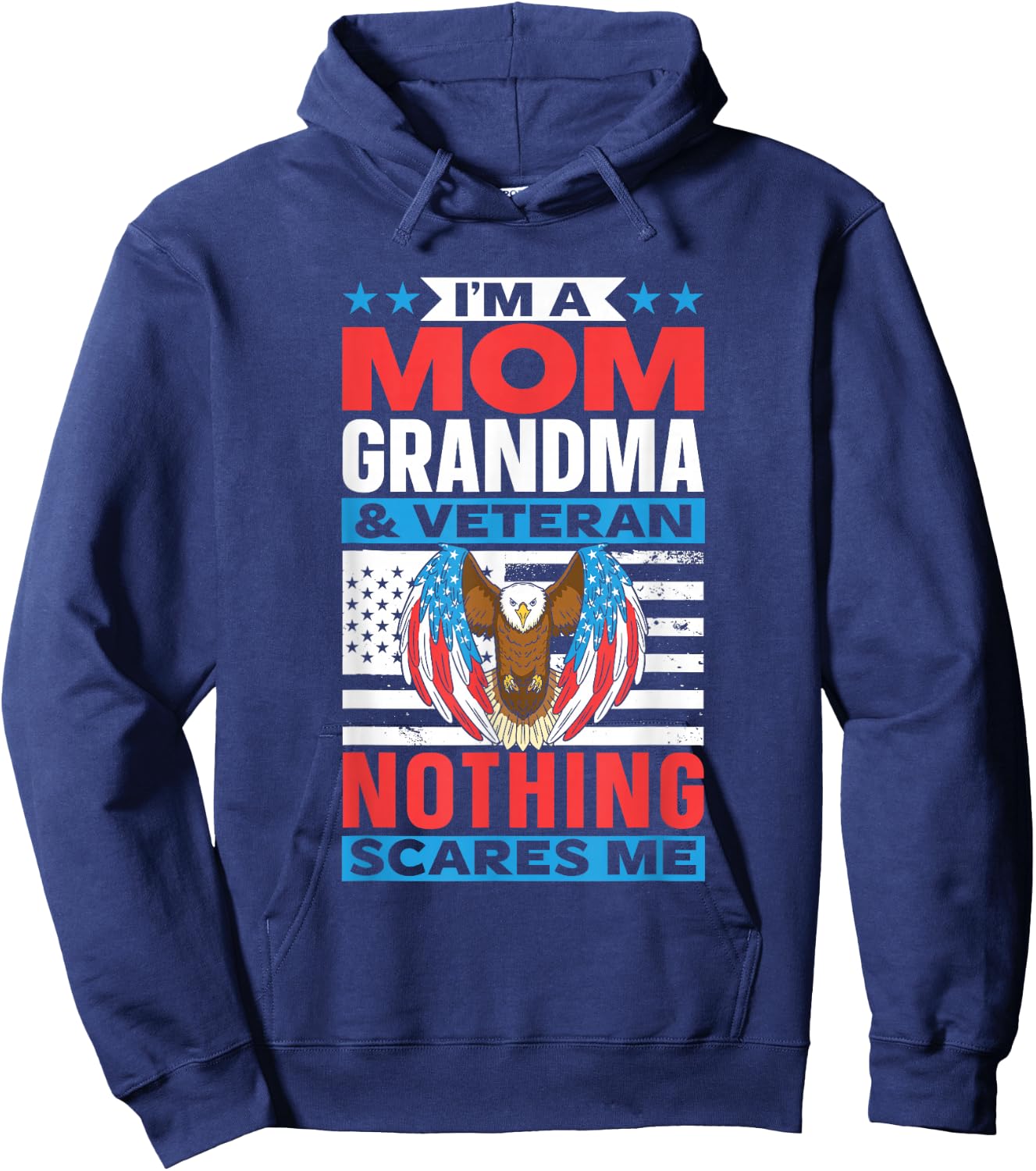 Mother Grandmother Veteran Nichts macht Mir Angst Veteran Hoodie - Hoodie | Navy