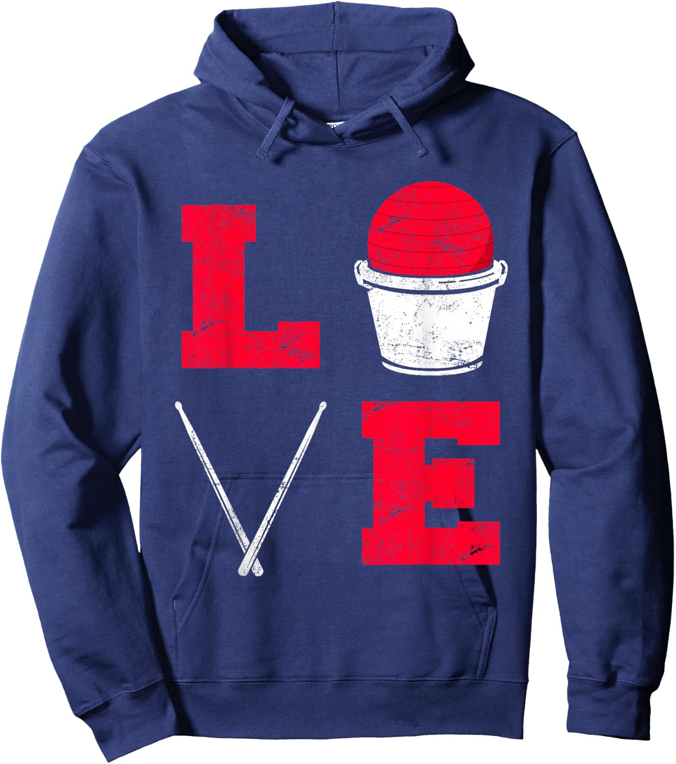 Cardio Drumming Love Fitness Class Gym Workout Exercise Hoodie - Hoodie | Navy