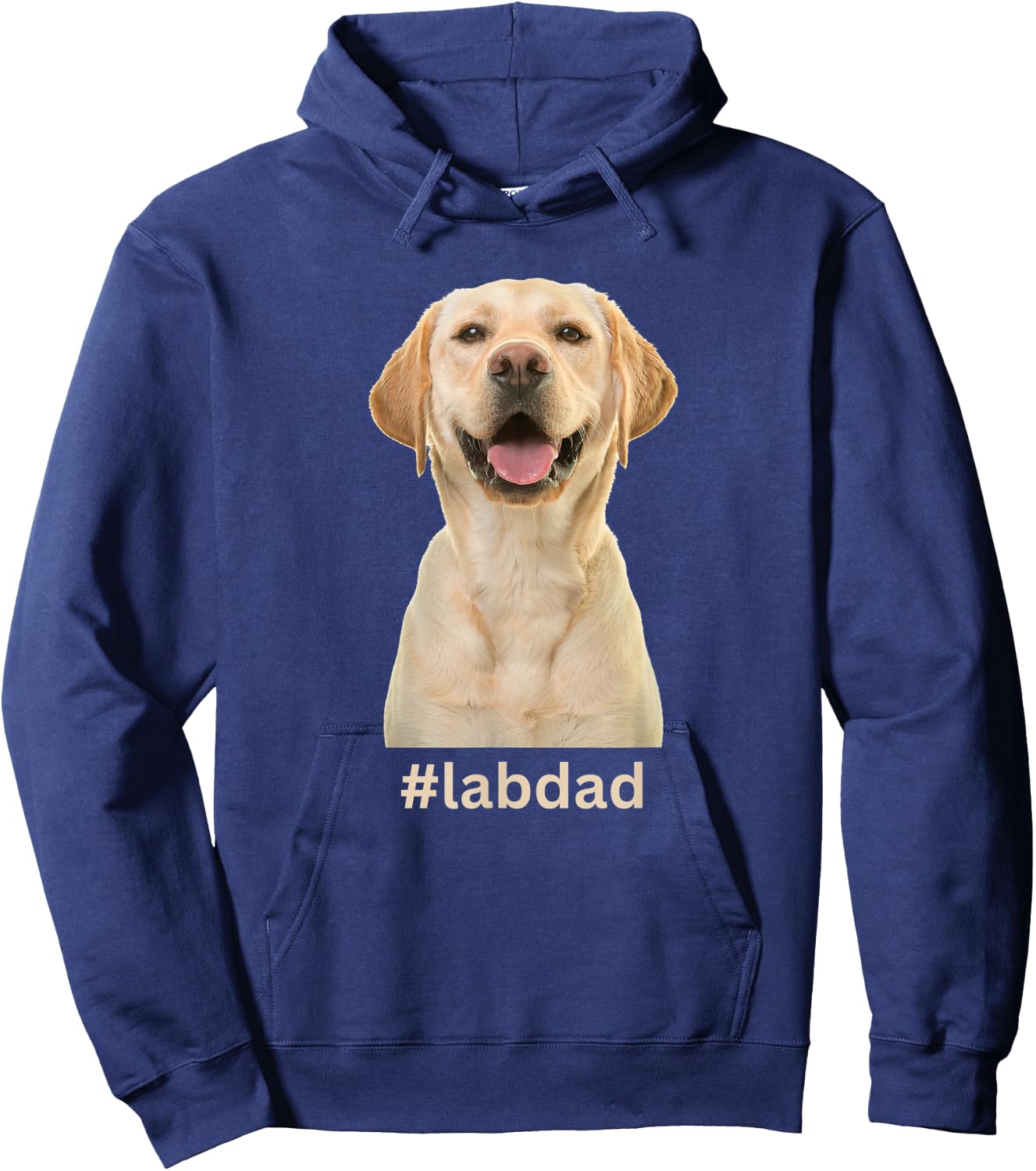 Tan Labrador Retriever Lab Dad Hoodie - Hoodie | Navy