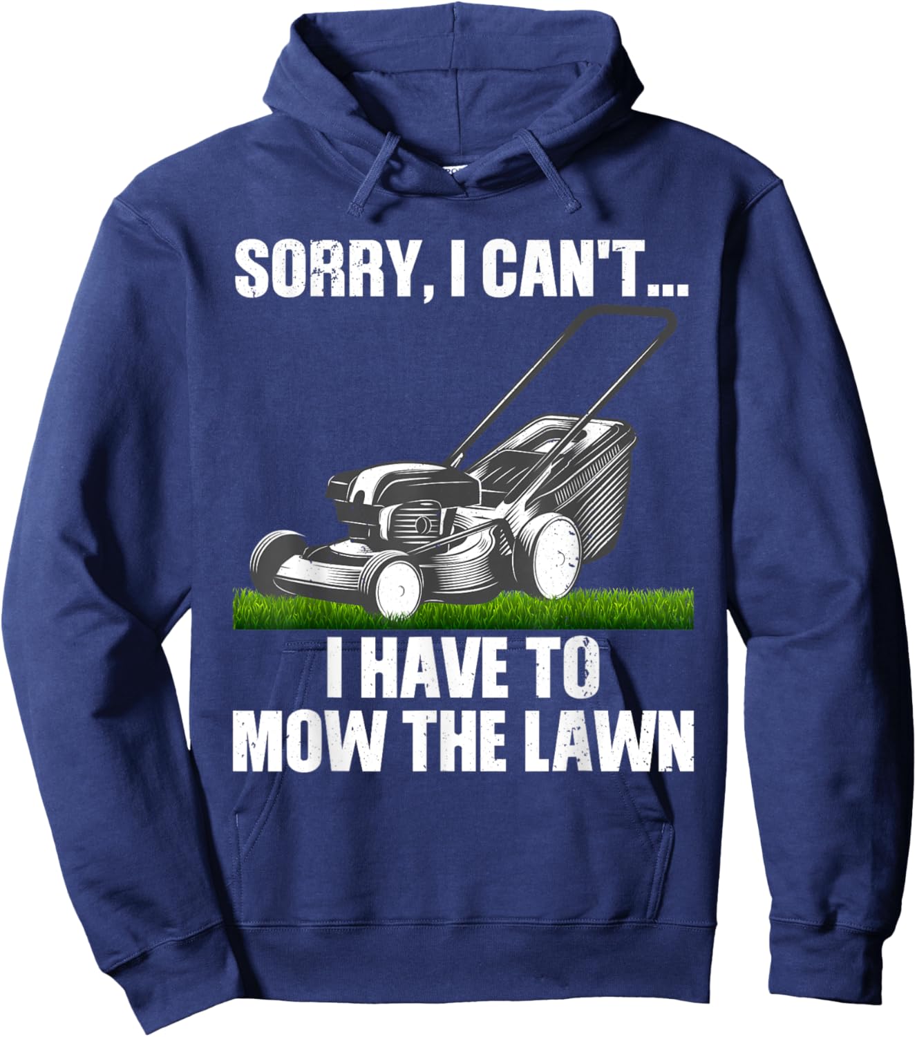 Funny Lawn Mowing Design Women Lawn Mower Mow Mowing Hoodie - Hoodie | Navy