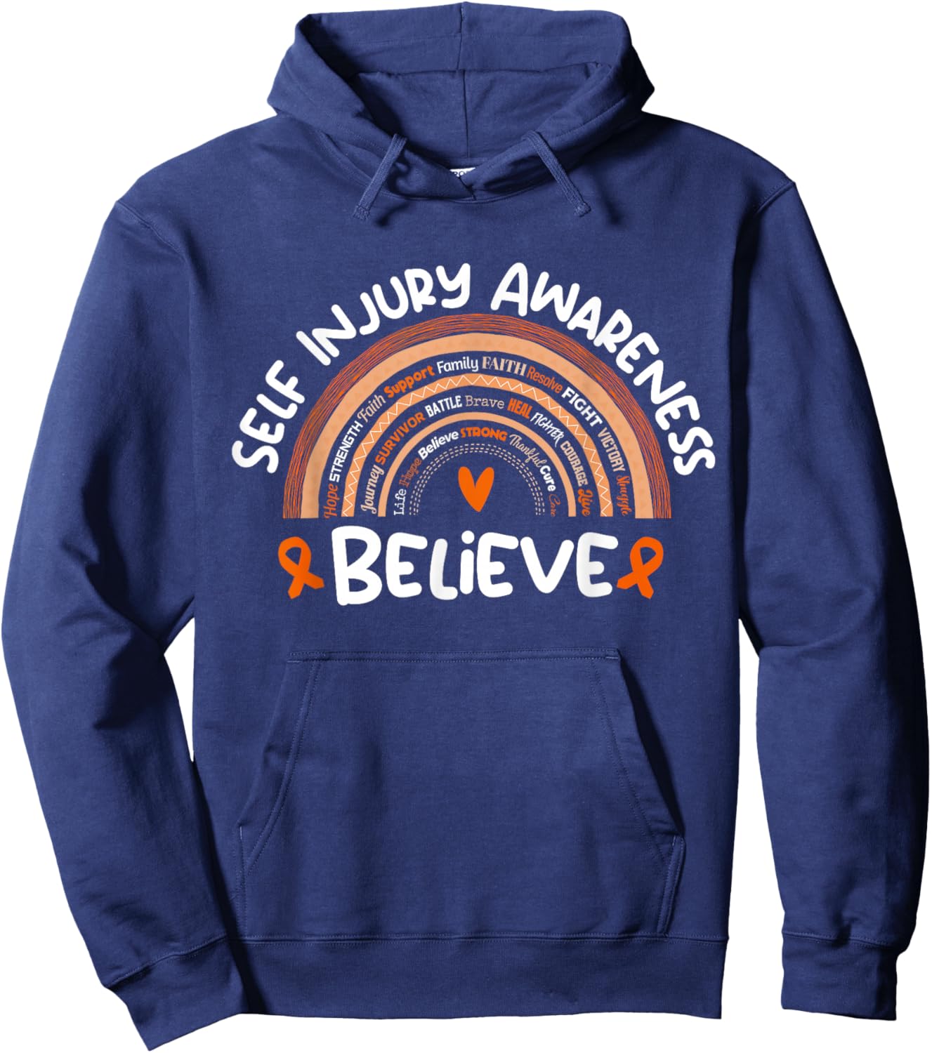 Self Injury Awareness Month Stuff | Self Injury Awareness Hoodie - Hoodie | Navy