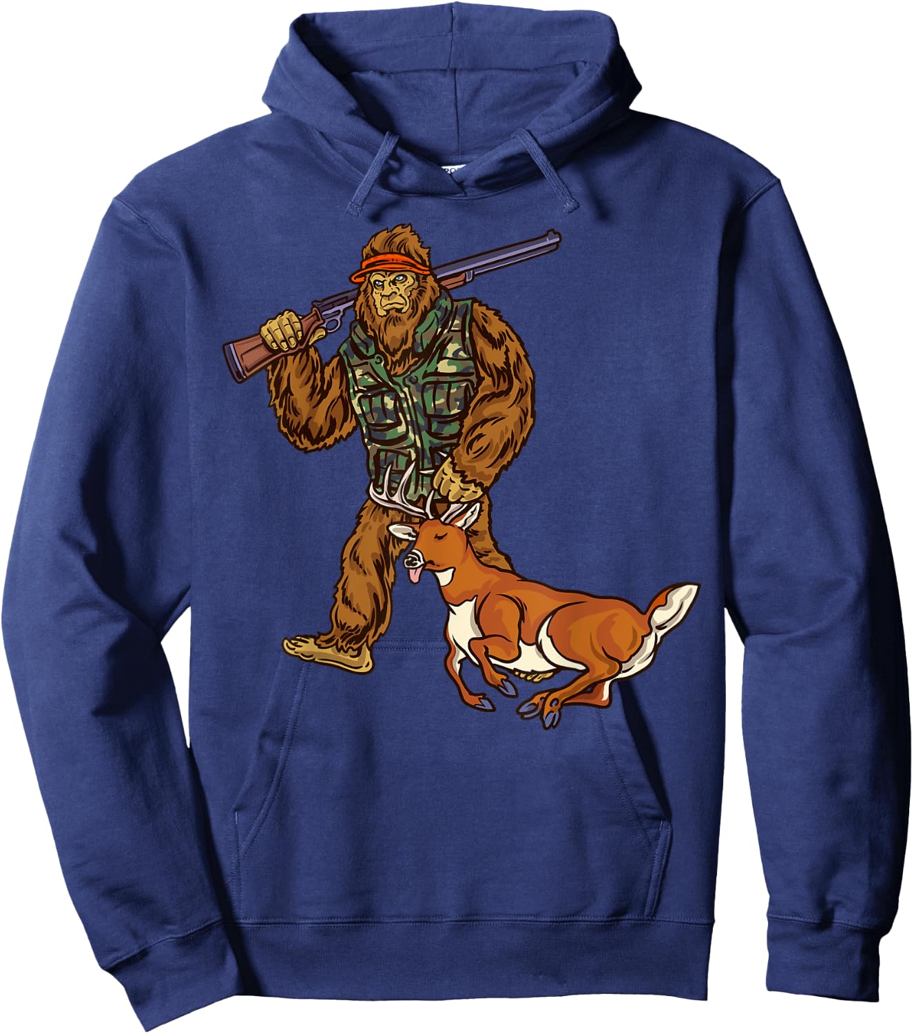 Northern Outdoors White Tail Deer Collection Black Men's Deer Hunting Bigfoot Hunter Hoodie - Hoodie | Navy