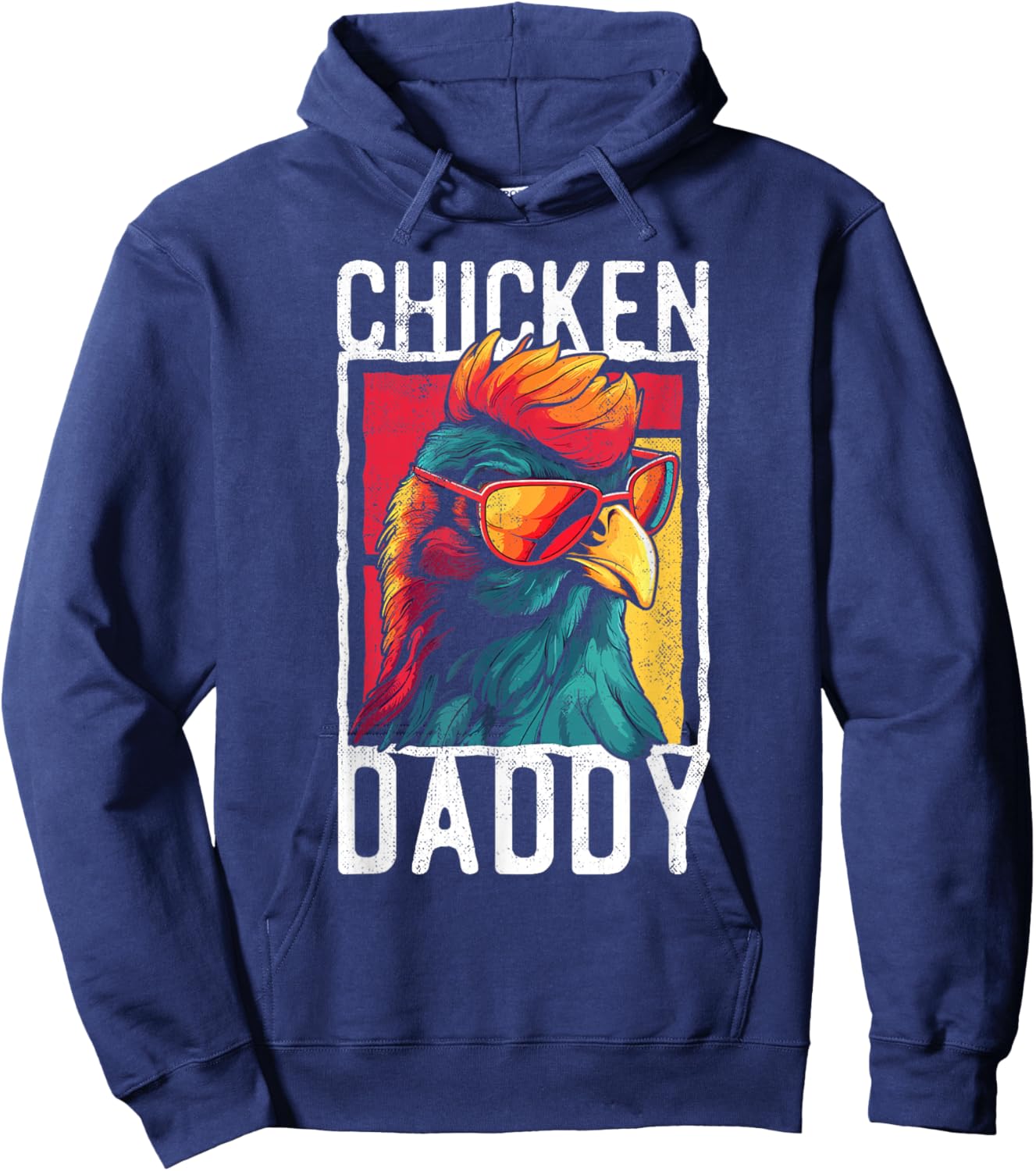 Lustige Hhner, Hahn & Landleben Designs Chicken Daddy - a Fun Design for Every Rooster in the Basket Hoodie - Hoodie | Navy