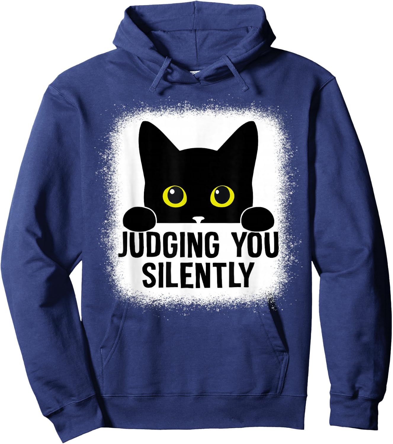 Funny Cat Judging You Silently Sarcastic Cat Hoodie - Hoodie | Navy