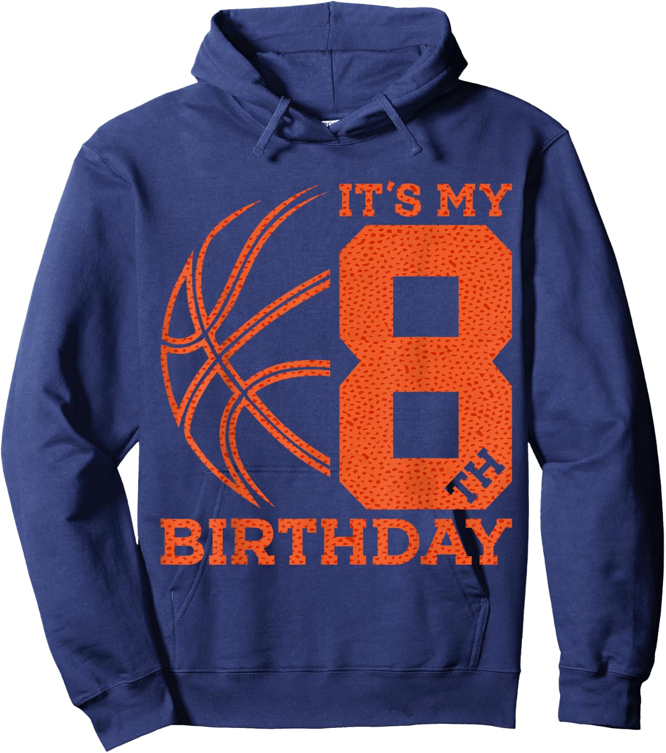 It's My 8th Birthday Basketball 8th Birthday Hoodie - Hoodie | Navy