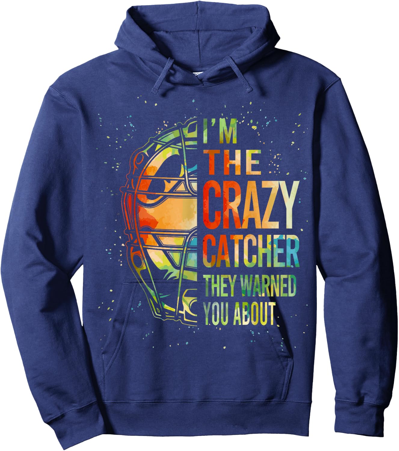 Cute Softball-Shirt I'm Crazy Catcher Funny Teen Girl Women Hoodie - Hoodie | Navy