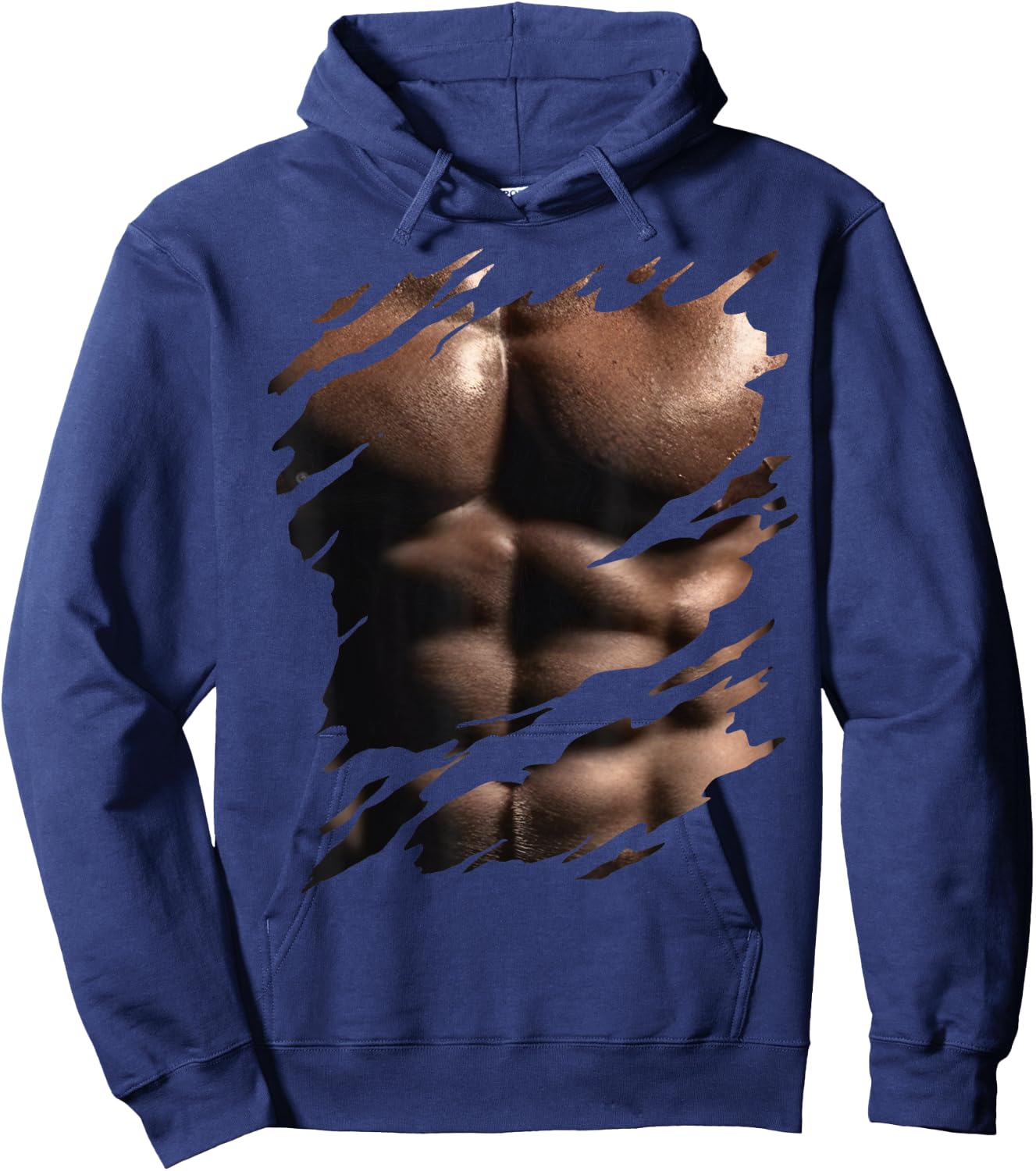 Chest Six Pack I Muscles Bodybuilder I Fake Muscle Hoodie - Hoodie | Navy