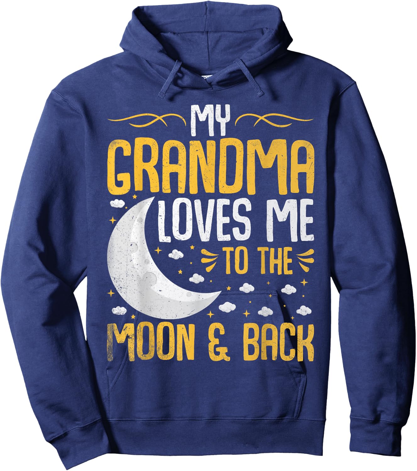 My Grandma Loves Me to the Moon & Back - Grandchild Hoodie - Hoodie | Navy