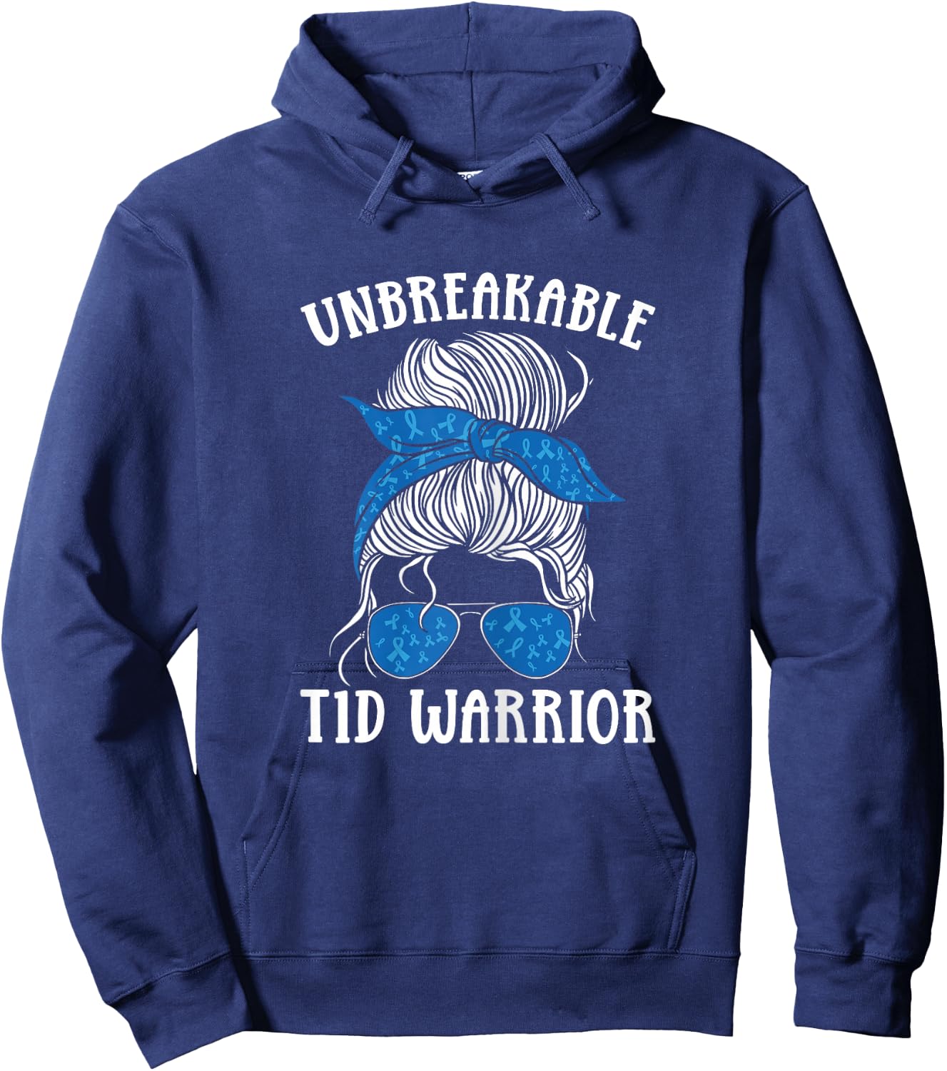 Diabetes Awareness Type 1 Diabetes Unbreakable T1D Warrior Hoodie - Hoodie | Navy