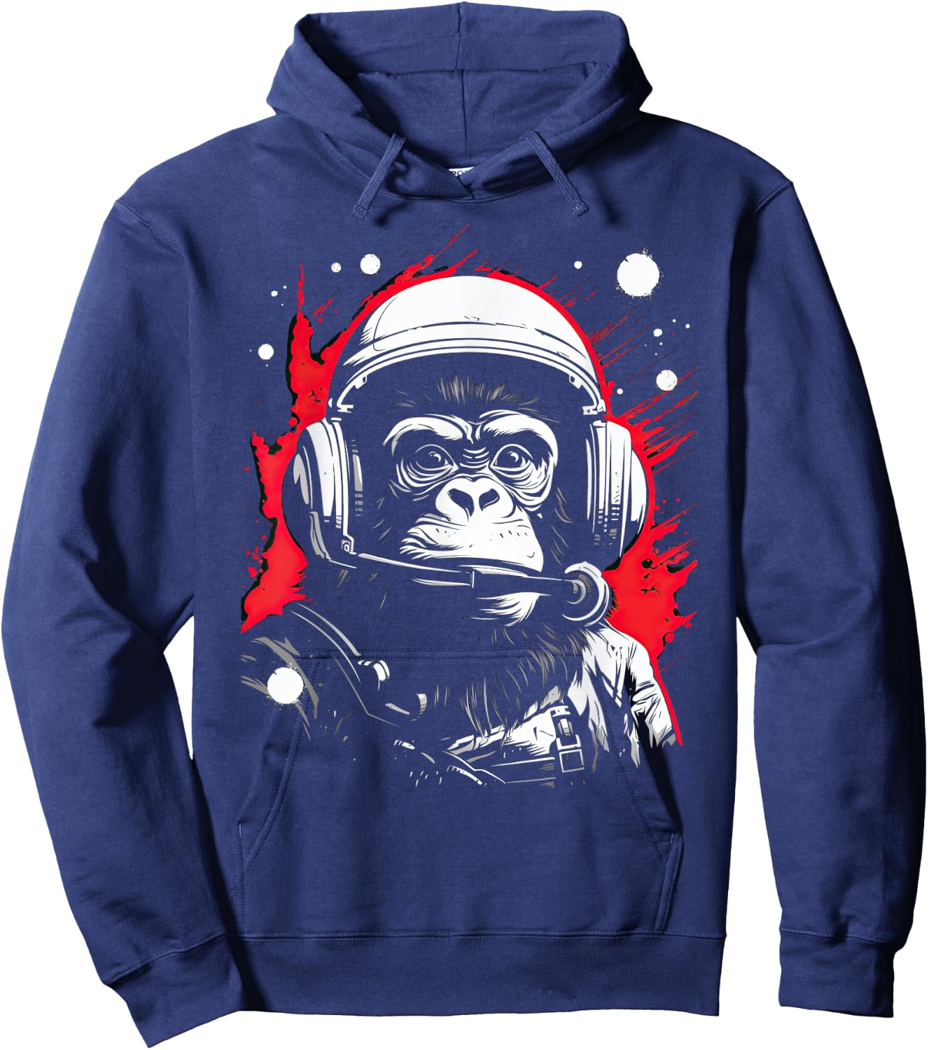Iconic Monkey Astronaut in Astronautsuit in Space Hoodie - Hoodie | Navy