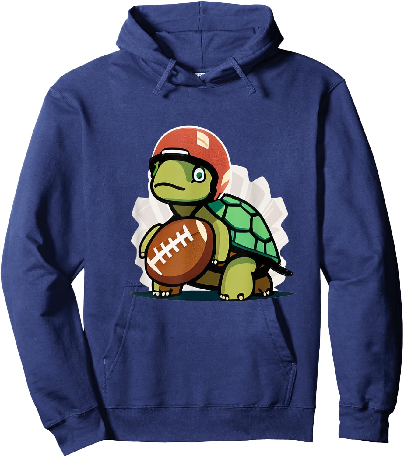 Cute Turtle Touchdown: Tackling American Football Hoodie - Hoodie | Navy