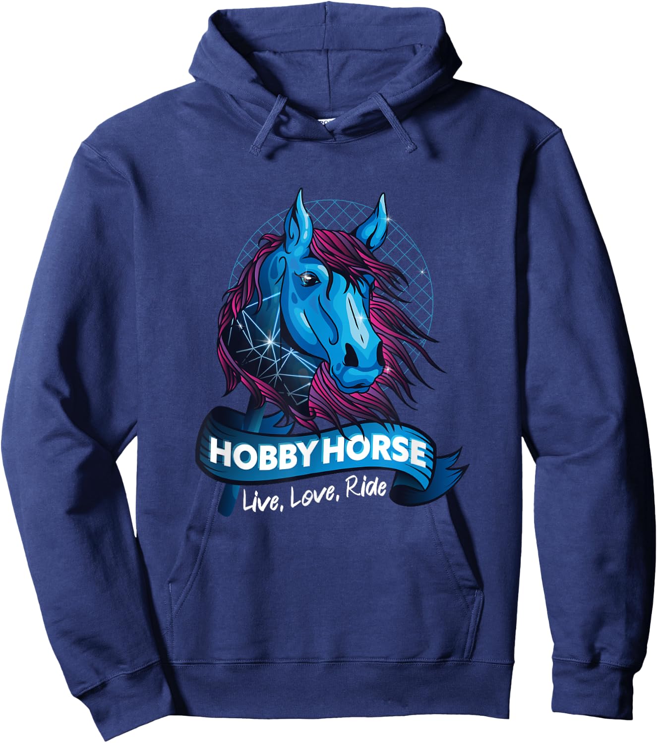 Stick Horse, Hobby Horse Design for Girls who Love Horses Hoodie - Hoodie | Navy