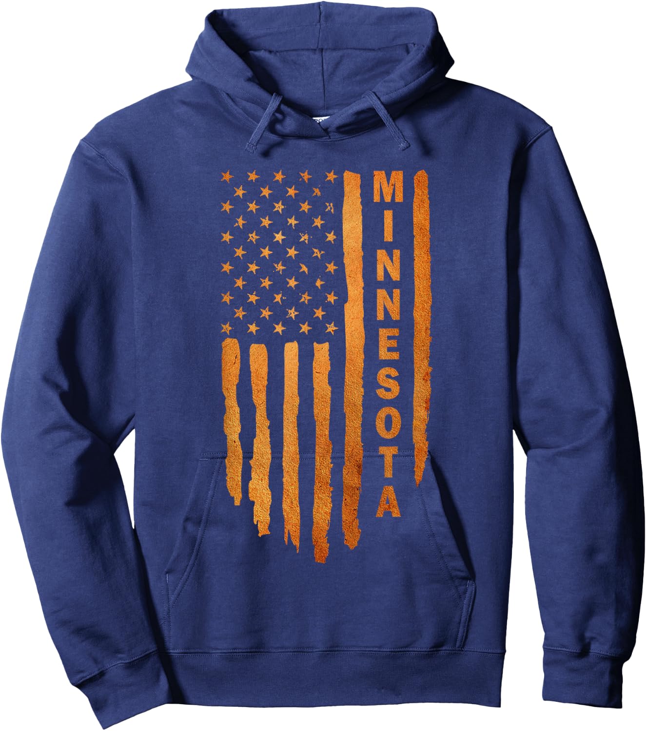Minnesota Rustic Right to Bear Arms Second Amendment Flag Hoodie - Hoodie | Navy