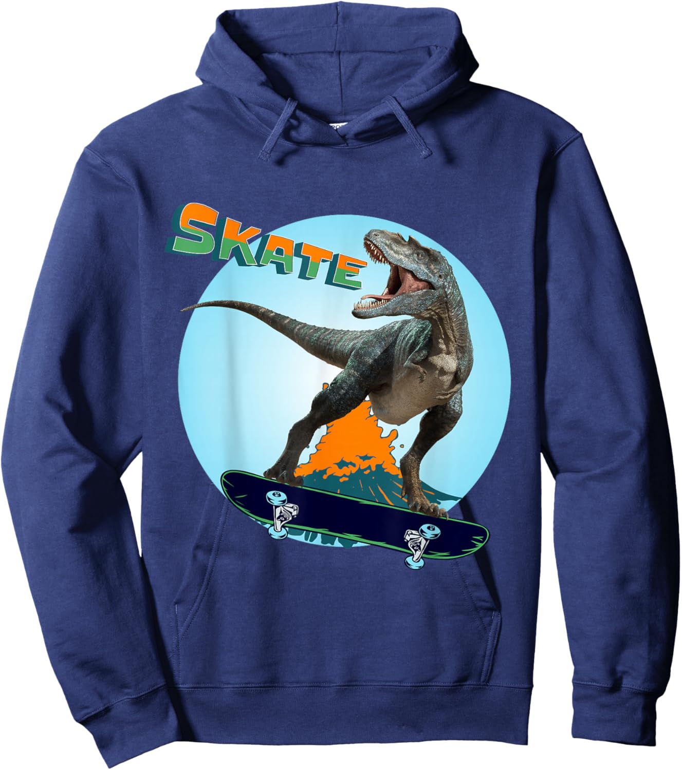 Cool Boys Skateboarding T Rex Dinosaur Skateboard Skate Hoodie - Hoodie | Navy