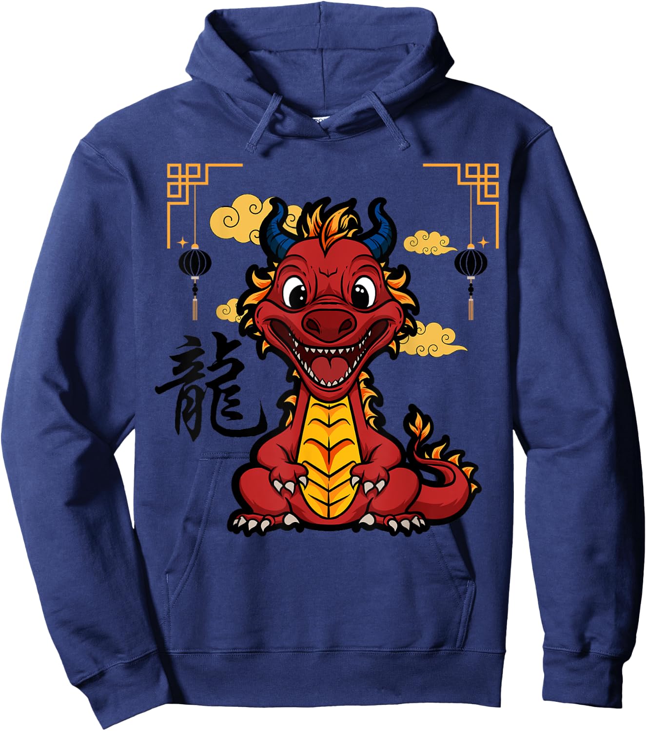 Year of the Dragon 2024 Chinese New Year Zodiac Lunar Hoodie - Hoodie | Navy