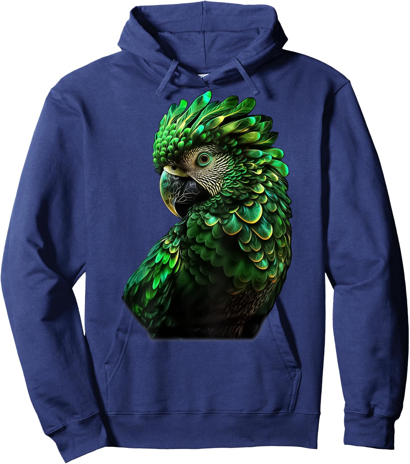 Emerald Green Macaw Hoodie - Hoodie | Navy