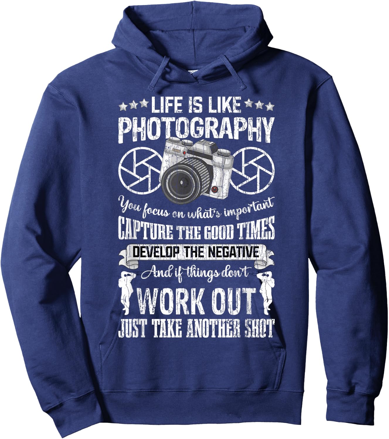 Das Leben ist wie Fotografie Funny Photographer Graphic Hoodie - Hoodie | Navy