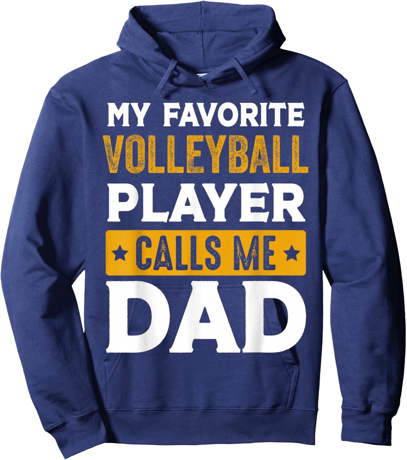 Proud Volleyball Dad Father's Day Funny Volleyball Daddy Hoodie - Hoodie | Navy