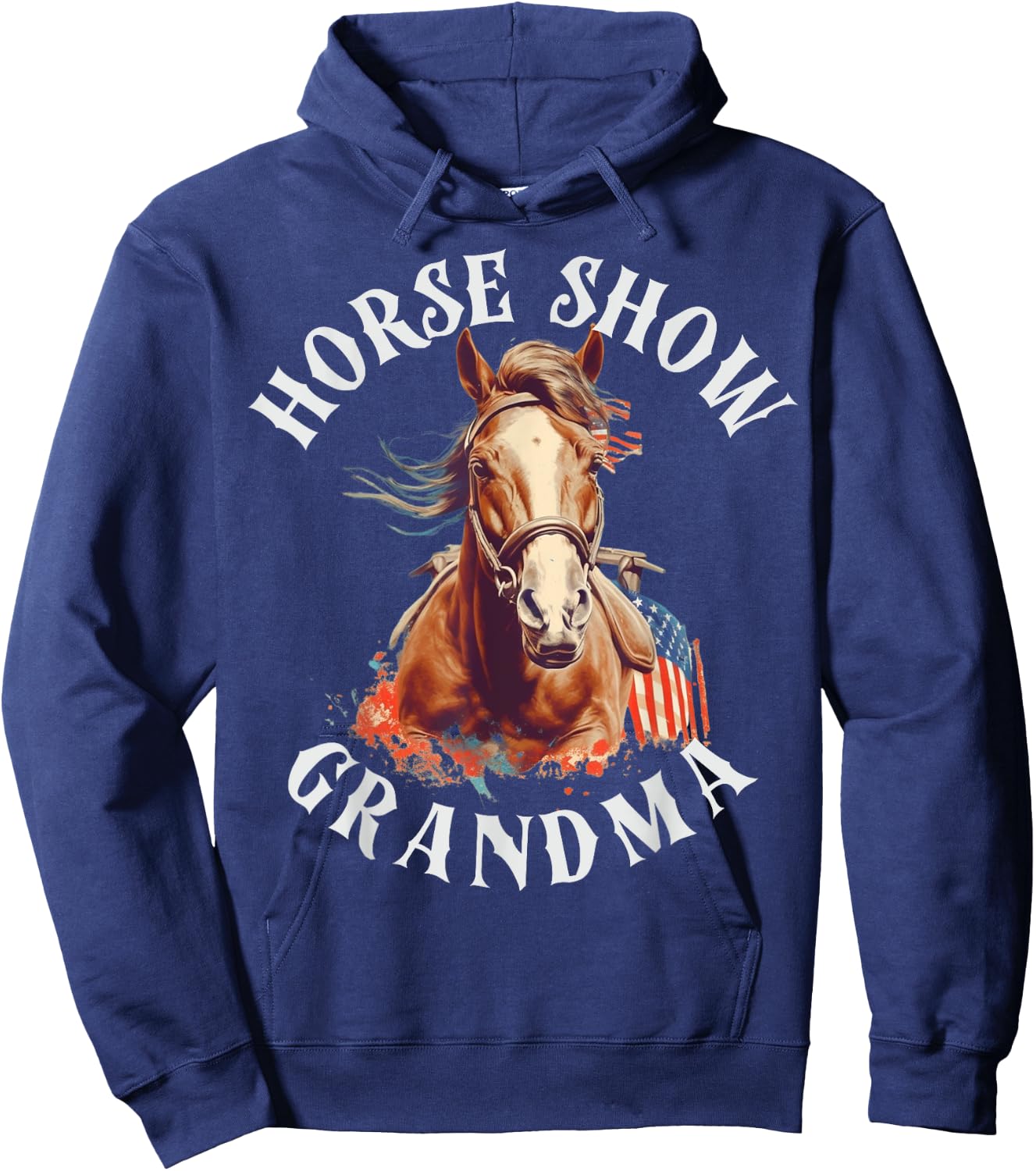 Horse Show Grandma Hoodie - Hoodie | Navy