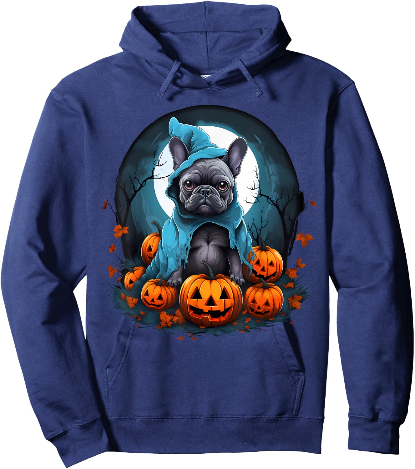 Frenchie French Bulldog Halloween Costume Hoodie - Hoodie | Navy