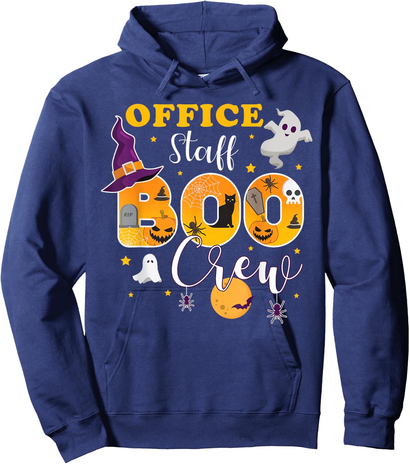 Office Staff Boo Crew Matching Halloween Costume Hoodie - Hoodie | Navy