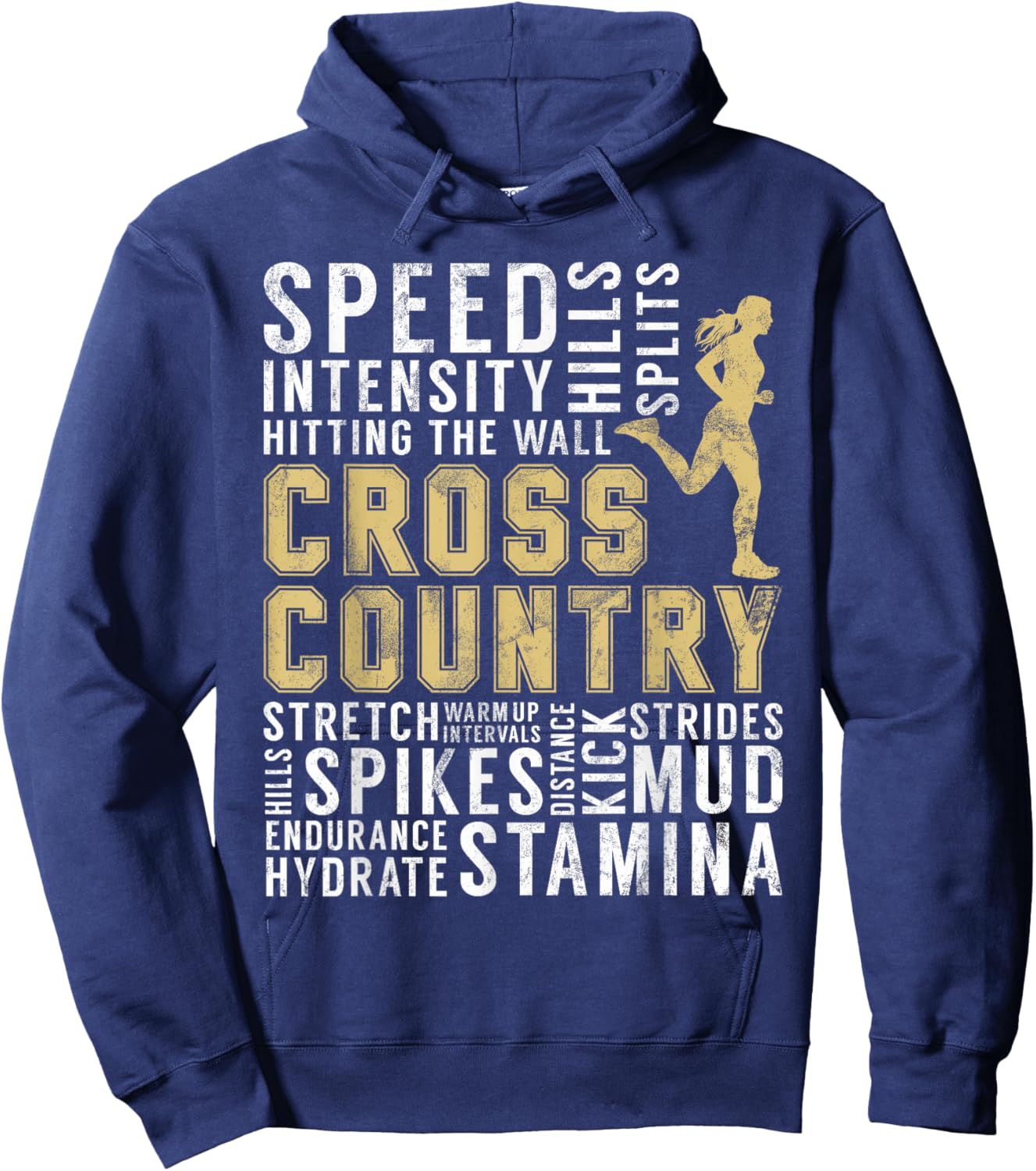 Cross Country Definition Words Gifts XC Runner Running Women Hoodie - Hoodie | Navy